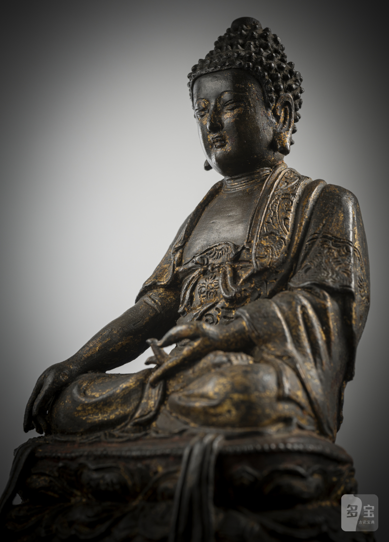 A bronze figure of Buddha Shakyamuni - 图4